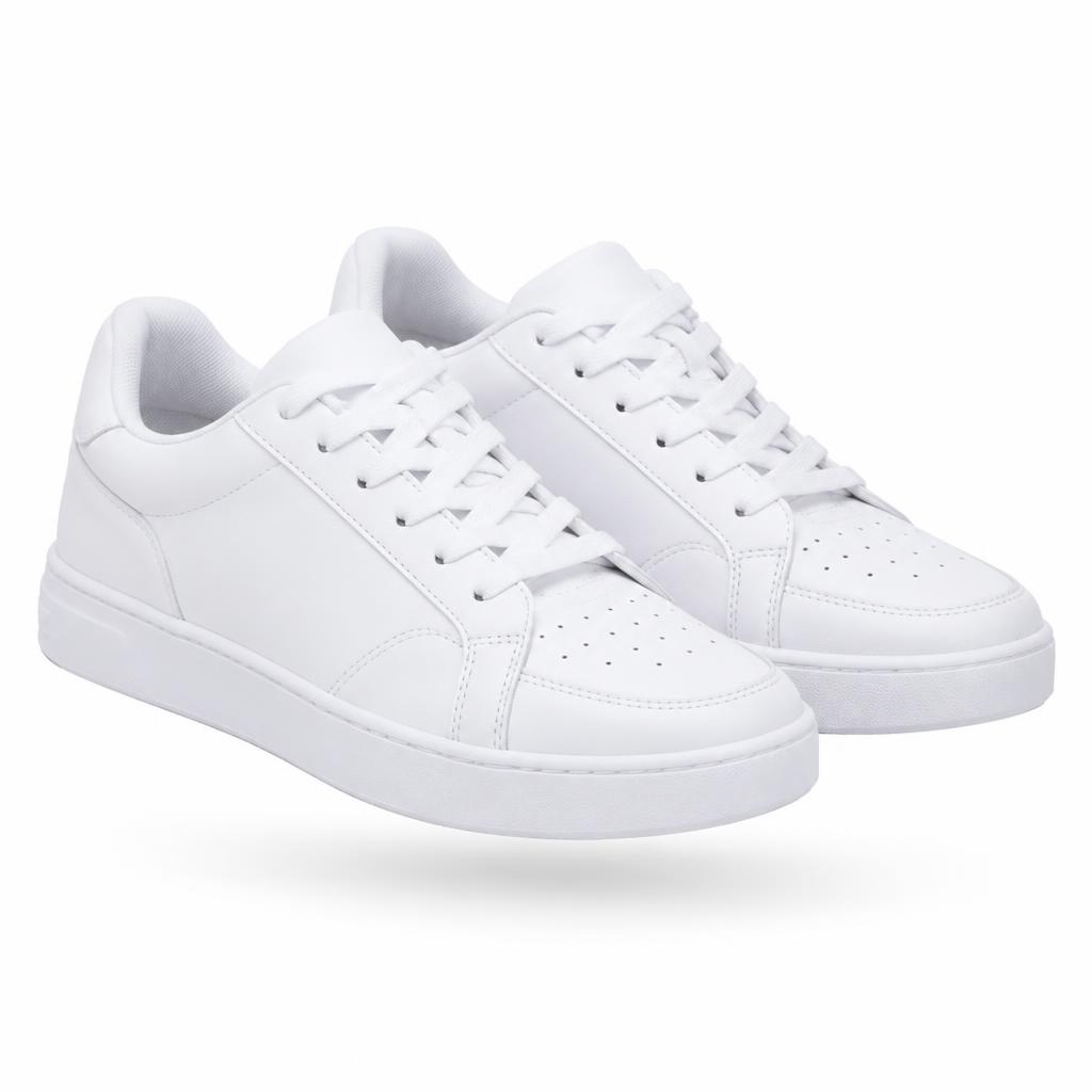 Zapatillas: foto optimizada con fondo blanco puro y luz de estudio
