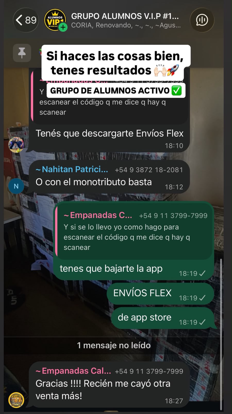 Captura de alumno 7 de 9: ventas reales en Mercado Libre