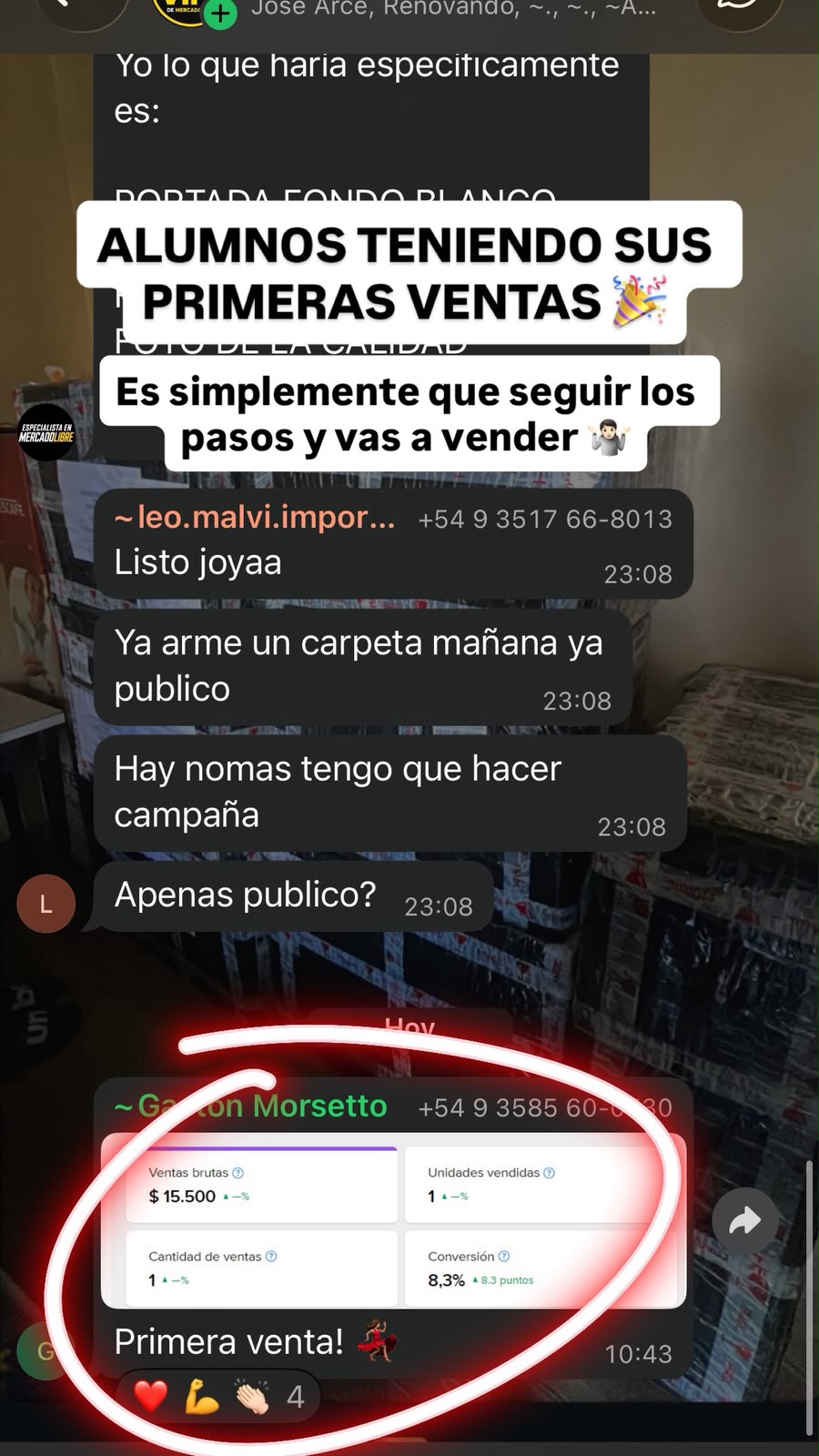 Captura de alumno 9 de 9: ventas reales en Mercado Libre